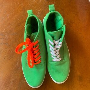A.co Green Lace-up Shoes Super Cute and Comfy